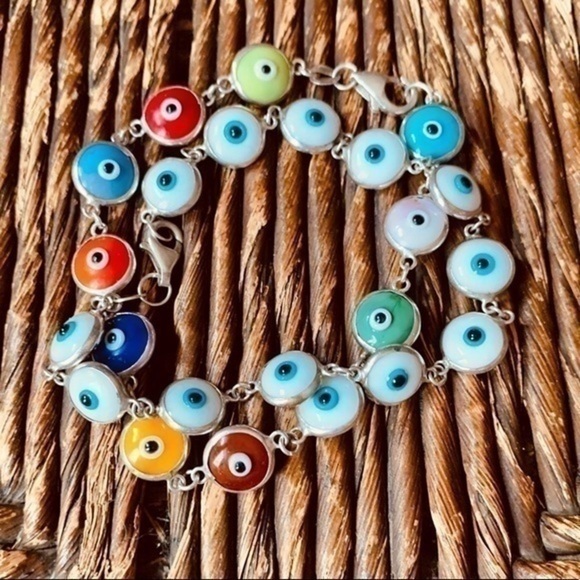 🌟🧿 Evil Eye Multi Color Bracelets🌟 Set of 2🧿 - Picture 6 of 6